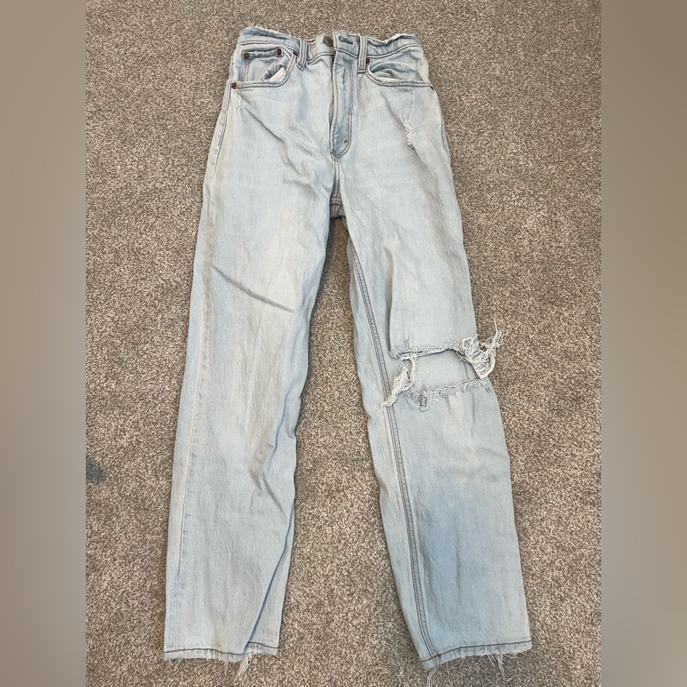 Abercrombie & Fitch Light Wash High Rise Jeans